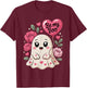 Be My Boo Cute Ghost Valentine´s Day Love T-Shirt - T-Shirt | Maroon