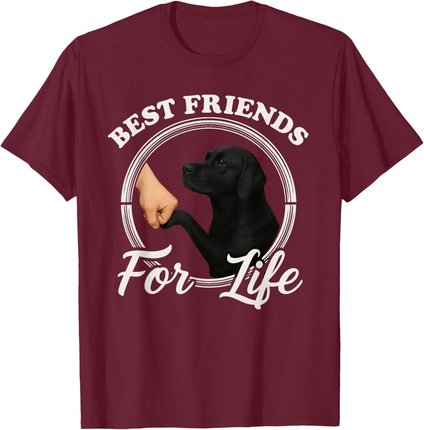 Black Labrador Dog Lover Design Beautiful Black Lab T-Shirt - T-Shirt | Maroon