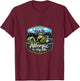 Allergic to City Life Camping Mountain Badge T-Shirt - T-Shirt | Maroon