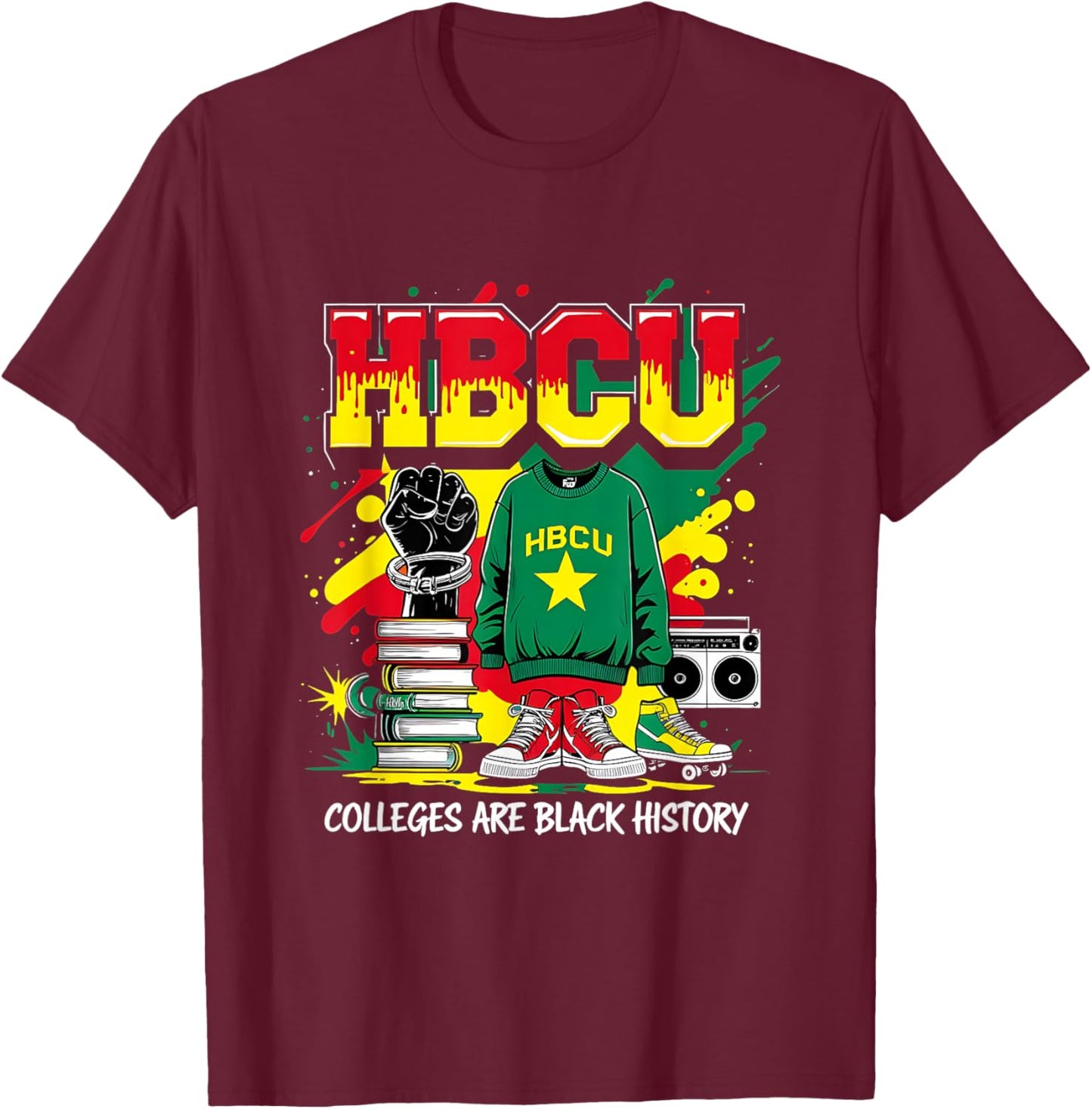 African American HBCU Colleges Black History Students T-Shirt - T-Shirt | Maroon
