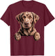Chesapeake Bay Retriever Funny Peeking Chessie Dog Lover T-Shirt - T-Shirt | Maroon