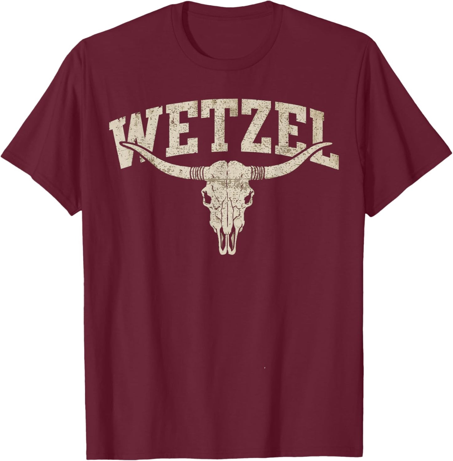 Vintage Retro Wetzel Name Pride Gift Women Kid T-Shirt - T-Shirt | Maroon
