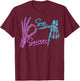 Six Seven 6 7 Meme Funny Skeleton Hands Halloween T-Shirt - T-Shirt | Maroon
