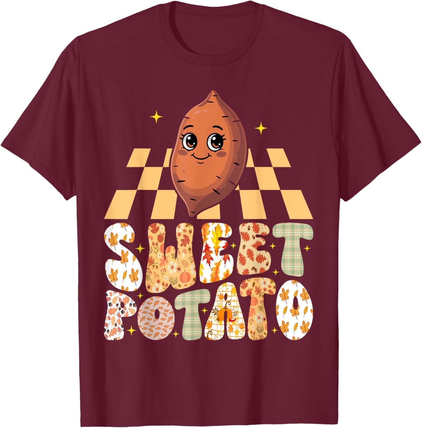 Sweet Potato Couple Matching Funny Thanksgiving Women T-Shirt - T-Shirt | Maroon