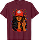 I Am HBCU Black History Month Black Woman Red Hat T-Shirt - T-Shirt | Maroon