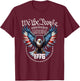 USA Patriotic American Flag Theme Eagle Design T-Shirt - T-Shirt | Maroon