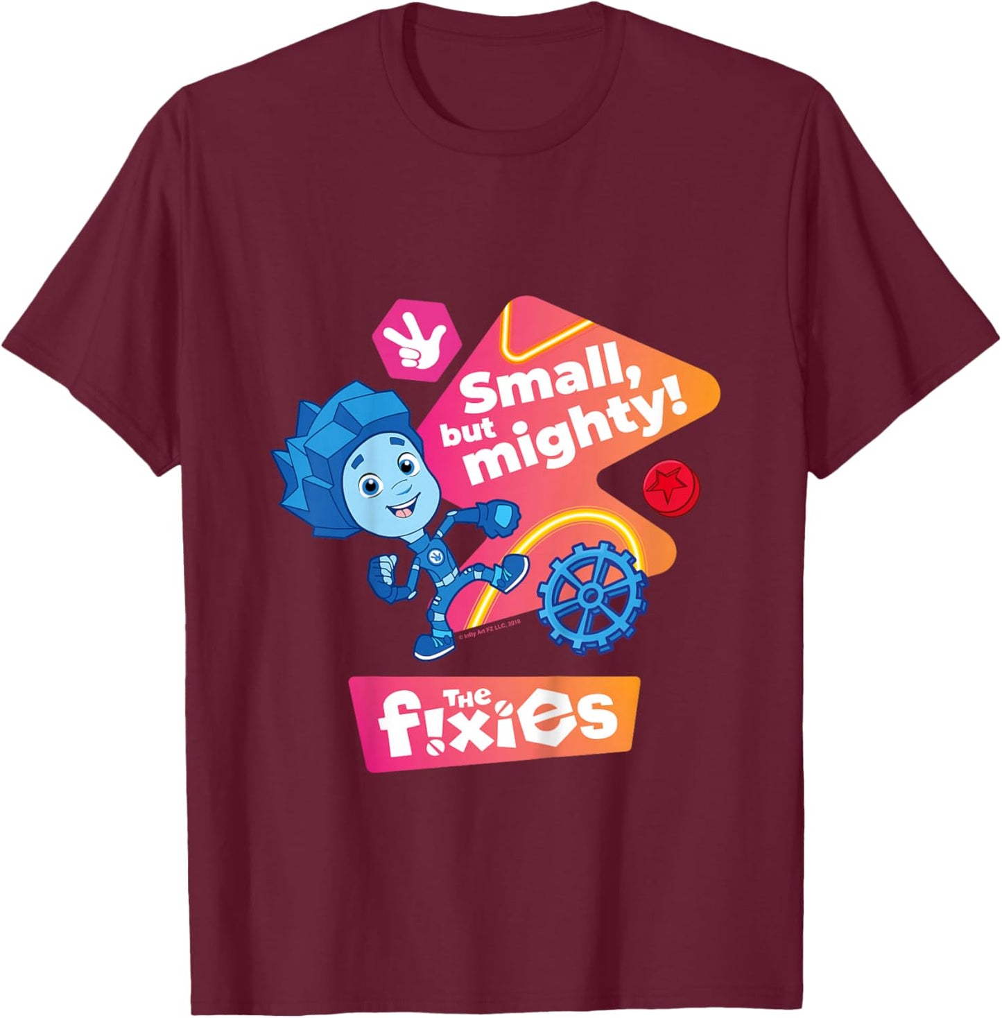 The Fixies Nolik Small But Mighty Kids T-Shirt - T-Shirt | Maroon