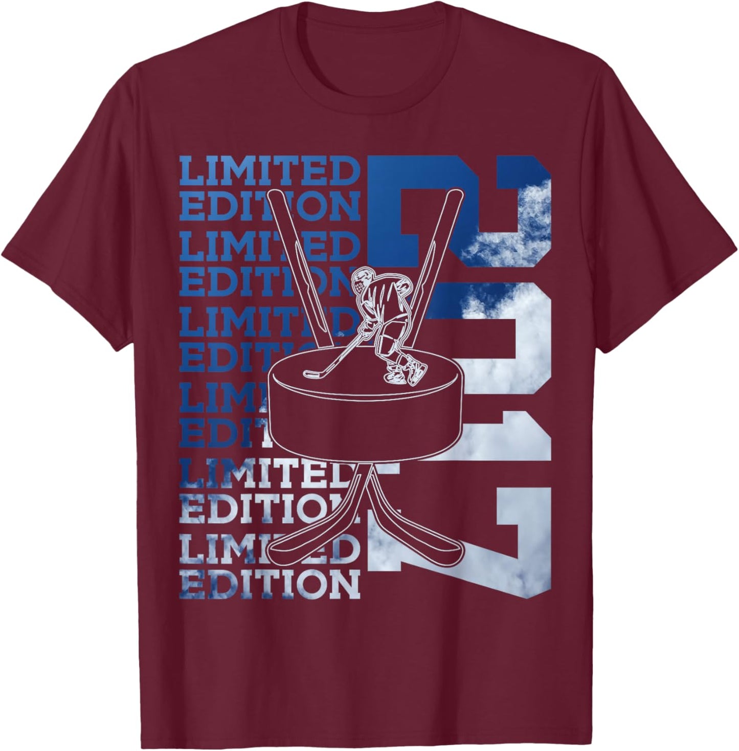 Limited Edition 2017 ICE Hockey 9TH Birthday T-Shirt - T-Shirt | Maroon