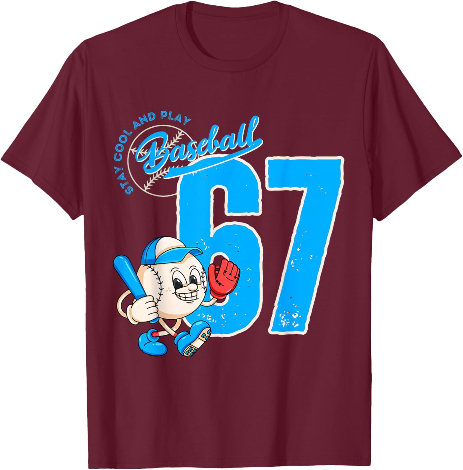 67 Baseball Lifestyle 101 Baseball T-Shirt - T-Shirt | Maroon