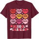 School Counselor Valentine's Day Counseling Positive Hearts T-Shirt - T-Shirt | Maroon
