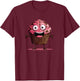 Funny Pink Muffin Face for Cupcakes and Muffins Lovers T-Shirt - T-Shirt | Maroon
