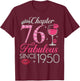 Vintage Chapter 76 Fabulous Since 1950 Birthday Gifts T-Shirt - T-Shirt | Maroon