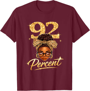 92 Percent Melanin Queen Afro 92% Black Women T-Shirt - T-Shirt | Maroon
