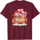 Vintage Valentine Truck Farmhouse Love with Quilted Hearts T-Shirt - T-Shirt | Maroon