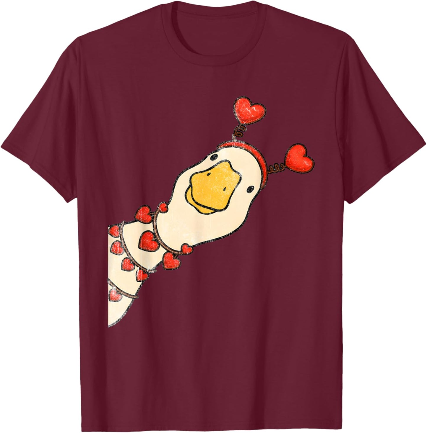 You Make My Heart Go Honk Valentine Goose Funny Meme T-Shirt - T-Shirt | Maroon