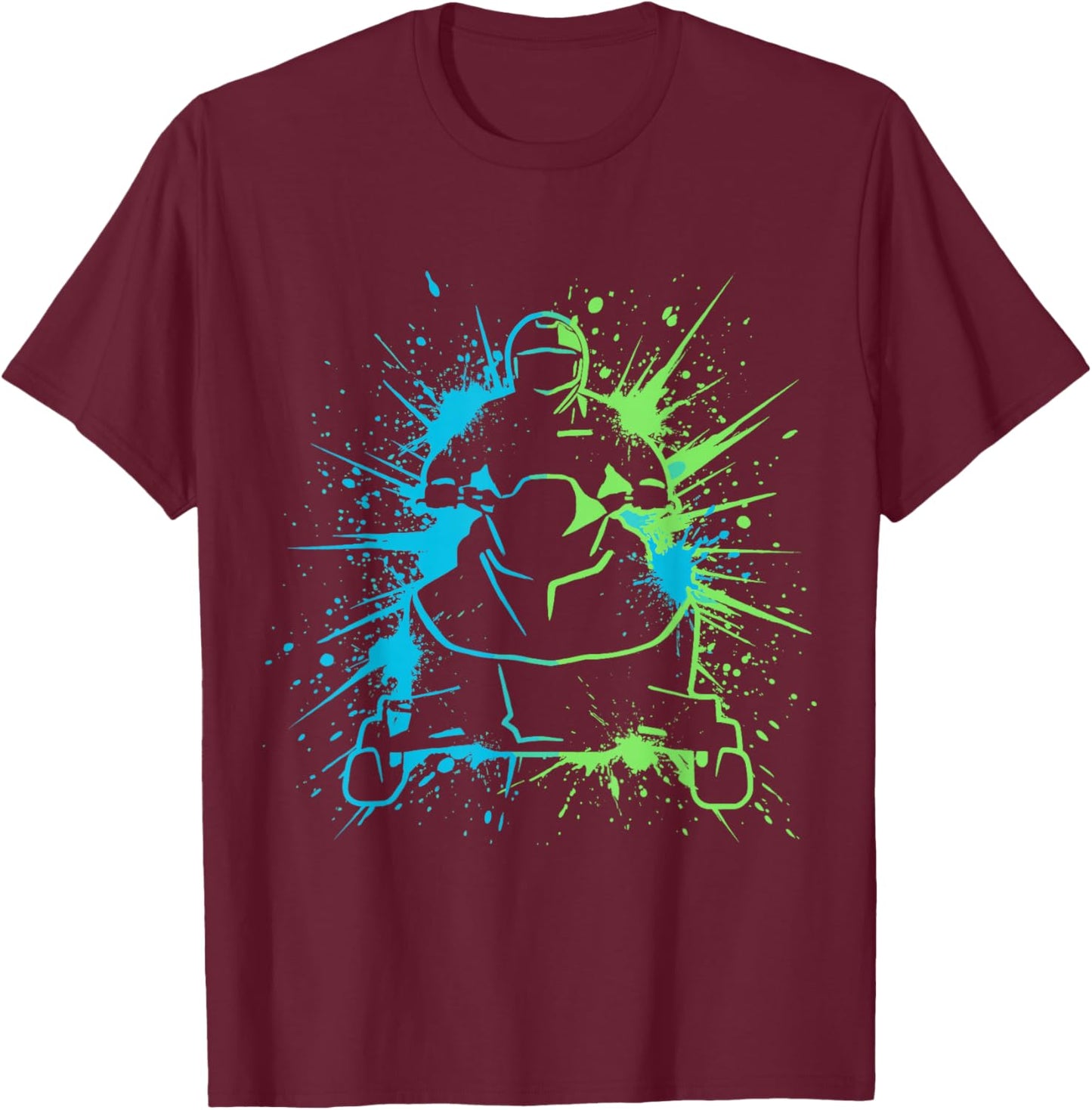 Snowmobile Boys Kids Men Snowcross T-Shirt - T-Shirt | Maroon