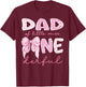 Dad of Little Miss Onederful First Birthday Girl Bow T-Shirt - T-Shirt | Maroon