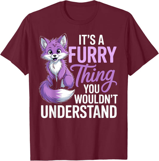 Furry Fandom Animal Fursonas Cosplay Furry Thing T-Shirt - T-Shirt | Maroon