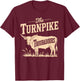 Vintage Turnpike Distressed Country Music Men Women T-Shirt - T-Shirt | Maroon