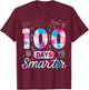 Tie Dye 100 Days Smarter Kids 100th Day of School Teachers T-Shirt - T-Shirt | Maroon