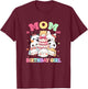 Birthday Family Squish Squad Mom of The Birthday Girl T-Shirt - T-Shirt | Maroon