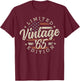 Vintage 1965 Limited Edition USA Flag 60th Birthday T-Shirt - T-Shirt | Maroon
