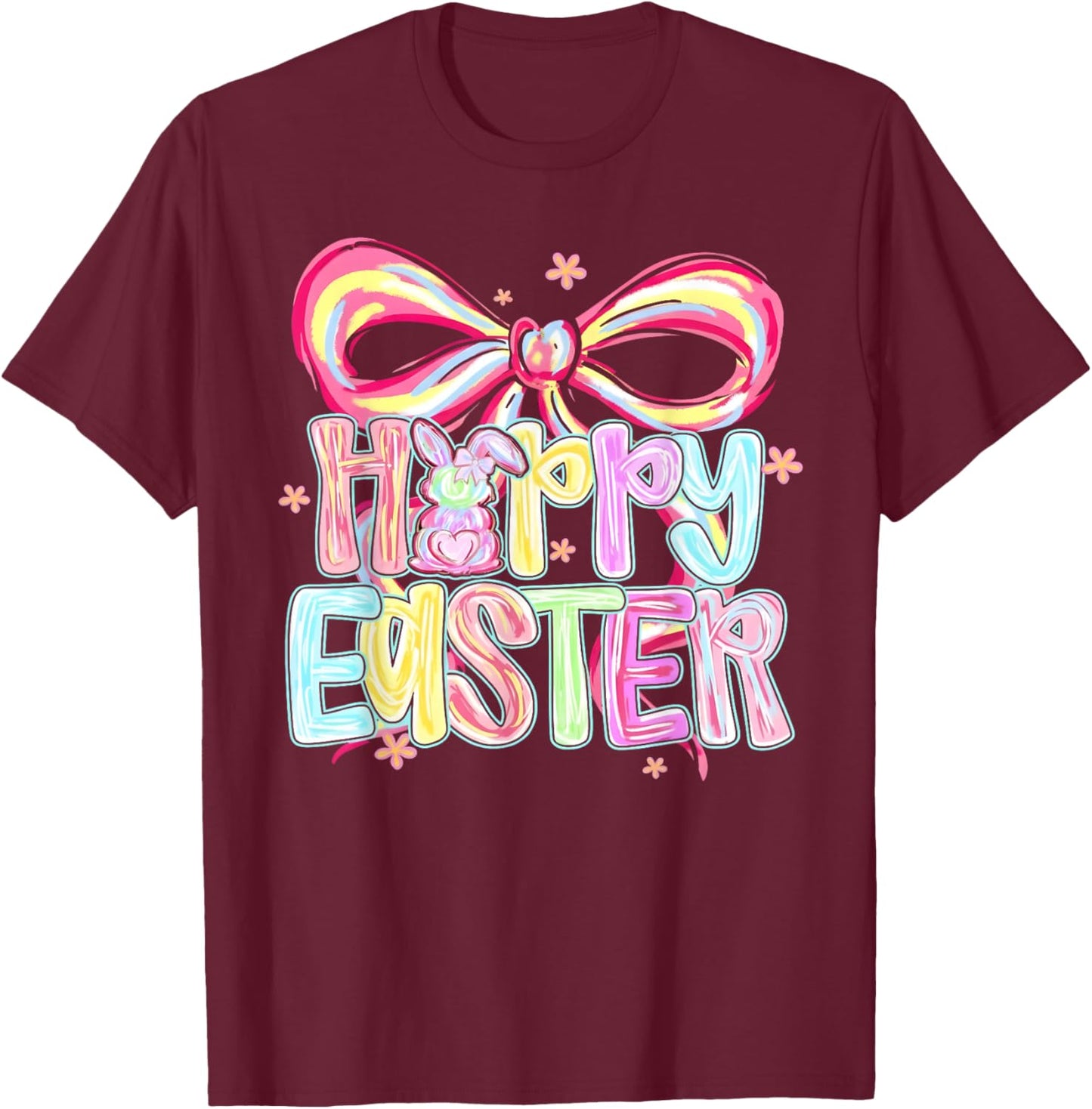 Preppy Women Girls Kids T-Shirt - T-Shirt | Maroon