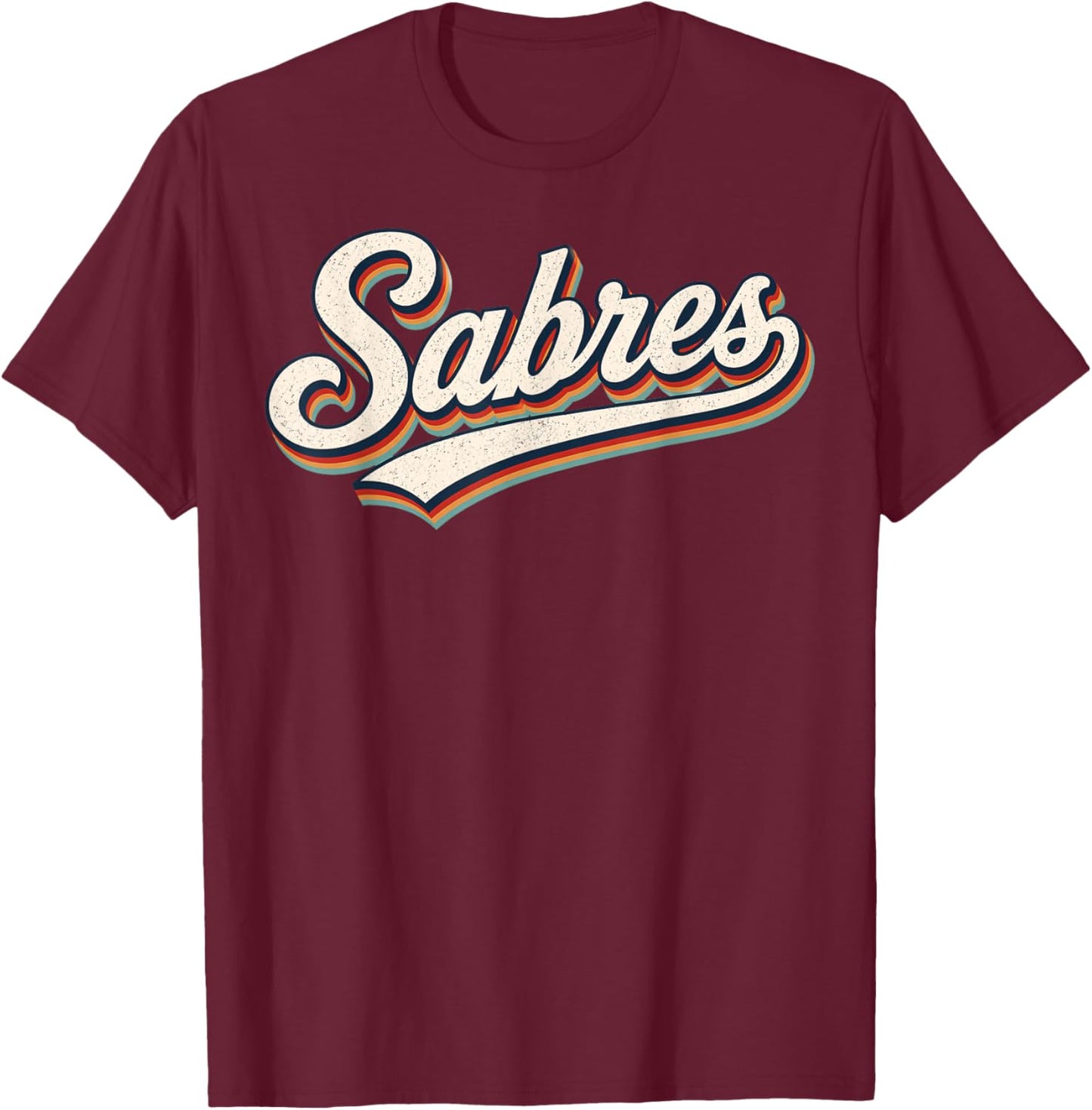 Vintage Sabres Retro Classic Gifts Women Kids T-Shirt - T-Shirt | Maroon