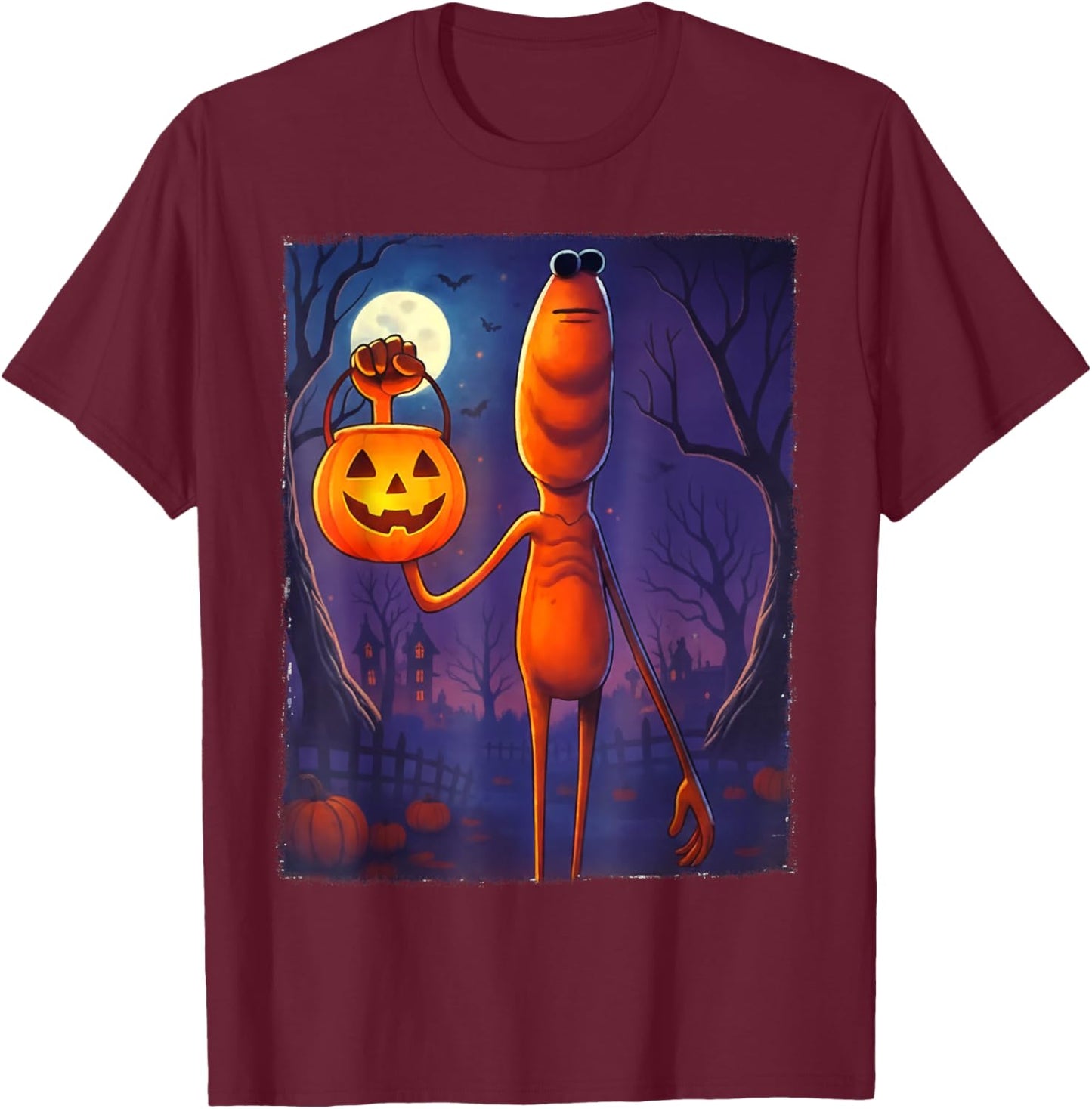 Marcus The Worm Halloween Custome T-Shirt - T-Shirt | Maroon