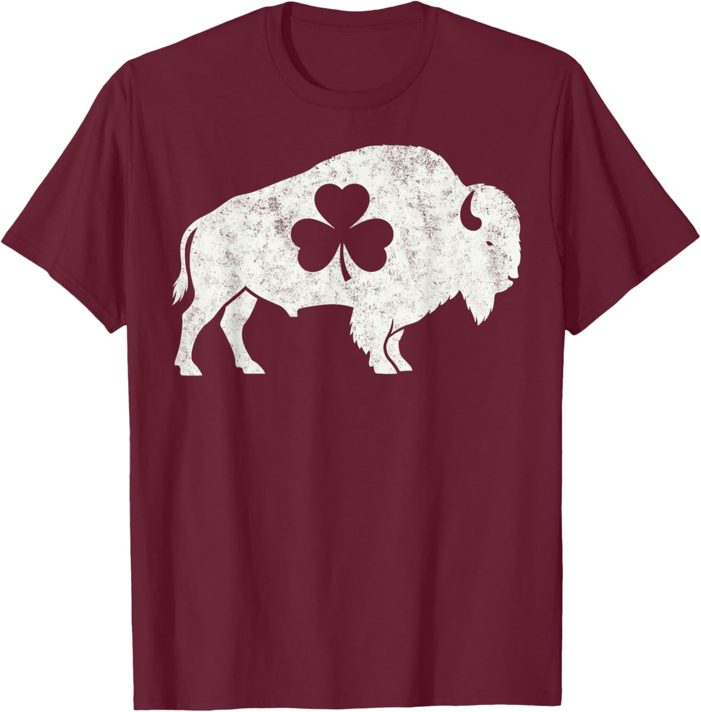 Funny St. Patrick’s Paddy's Day Buffalo Shamrock Shenanigans T-Shirt - T-Shirt | Maroon