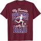 Boys Soccer Dad My Favorite Soccer Player Calls Me Purple T-Shirt - T-Shirt | Maroon