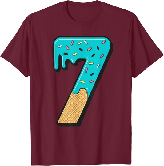Six Seven Ice Cream 67 Fun Mason Meme Easy Halloween Costume T-Shirt - T-Shirt | Maroon