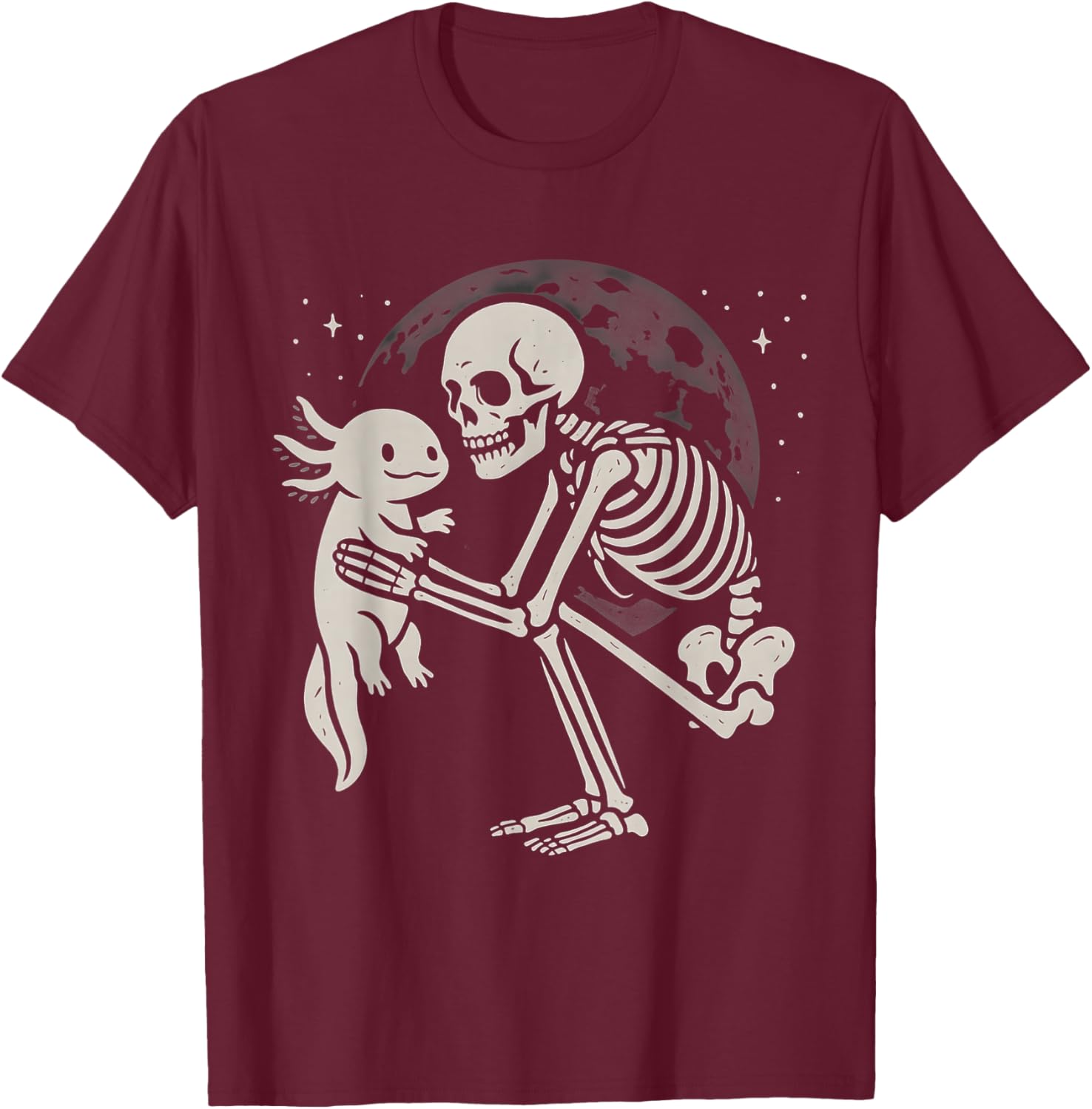 Axolotl Emo Goth T-Shirt - T-Shirt | Maroon