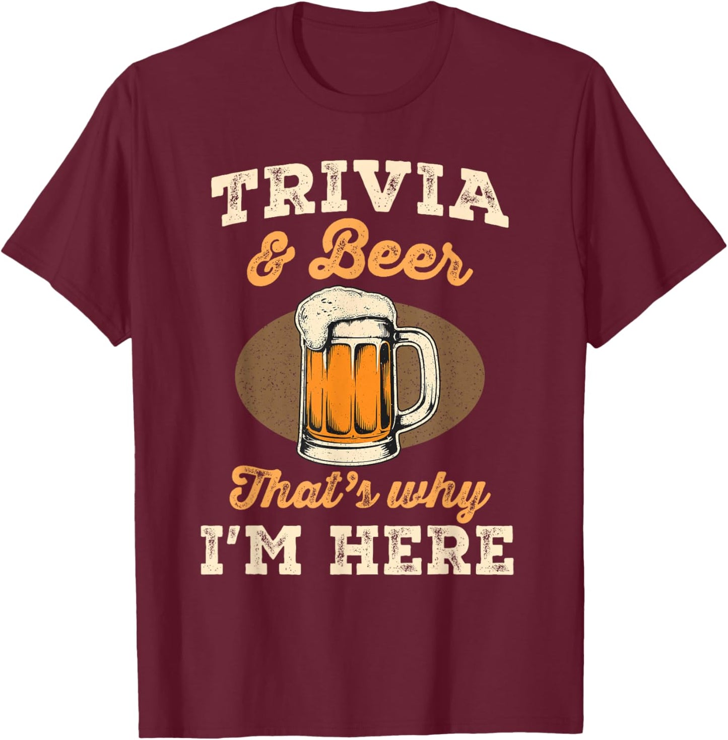 Funny Trivia Game Night T-Shirt - T-Shirt | Maroon