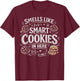 Testing Day Smells Like Smart Cookies Funny Teacher Student T-Shirt - T-Shirt | Maroon
