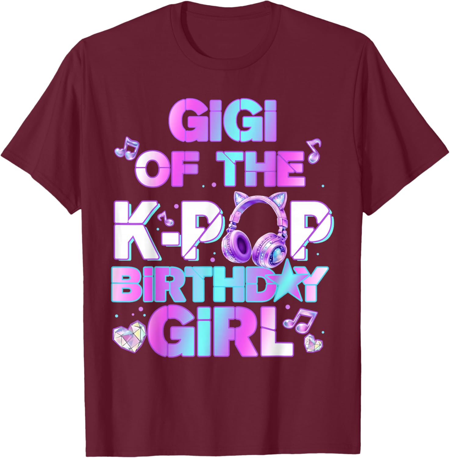 Gigi of The K-PoP Birthday Girls Korean Music Lovers T-Shirt - T-Shirt | Maroon
