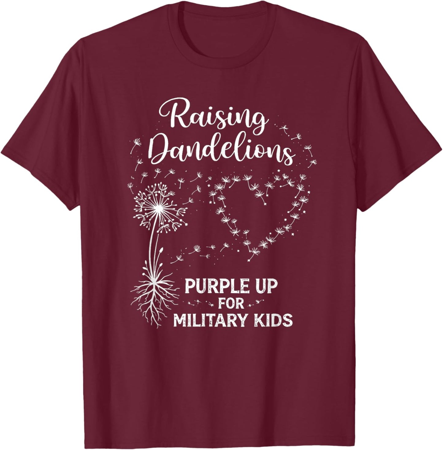 Purple Up for Military Kids Month of The Military Child T-Shirt - T-Shirt | Maroon