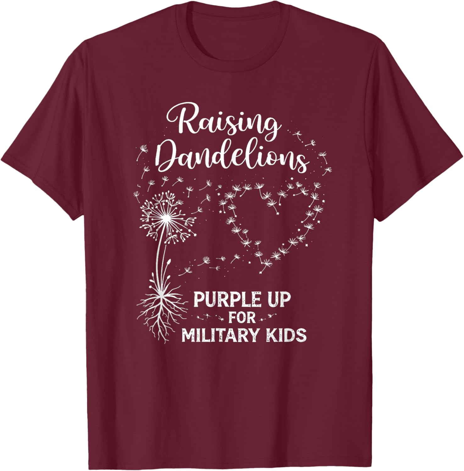 Purple Up for Military Kids Month of The Military Child T-Shirt - T-Shirt | Maroon