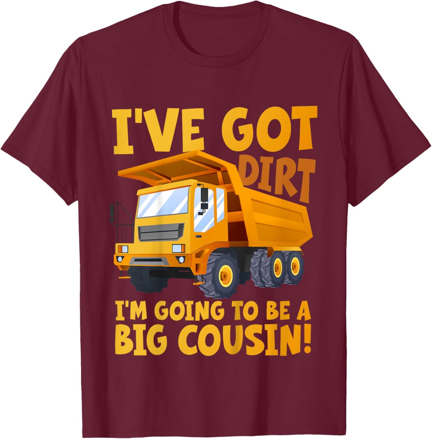 Kids I'm Going to be a Big Cousin New Baby Family Announcement T-Shirt - T-Shirt | Maroon