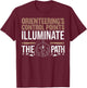 Orienteering's Control Points Illuminate Path Orienteering T-Shirt - T-Shirt | Maroon