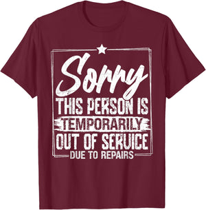 Funny Hip Knee Shoulder Joint Replacement Surgery Bionic T-Shirt - T-Shirt | Maroon