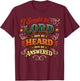 Christian Faith Prayer Quote I Sought The Lord Answered T-Shirt - T-Shirt | Maroon
