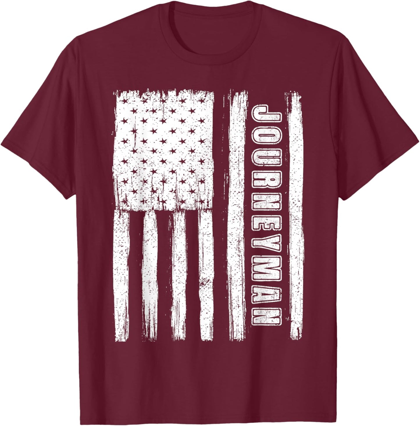 Fourth of July Shirts American Flag Journeyman T-Shirt - T-Shirt | Maroon