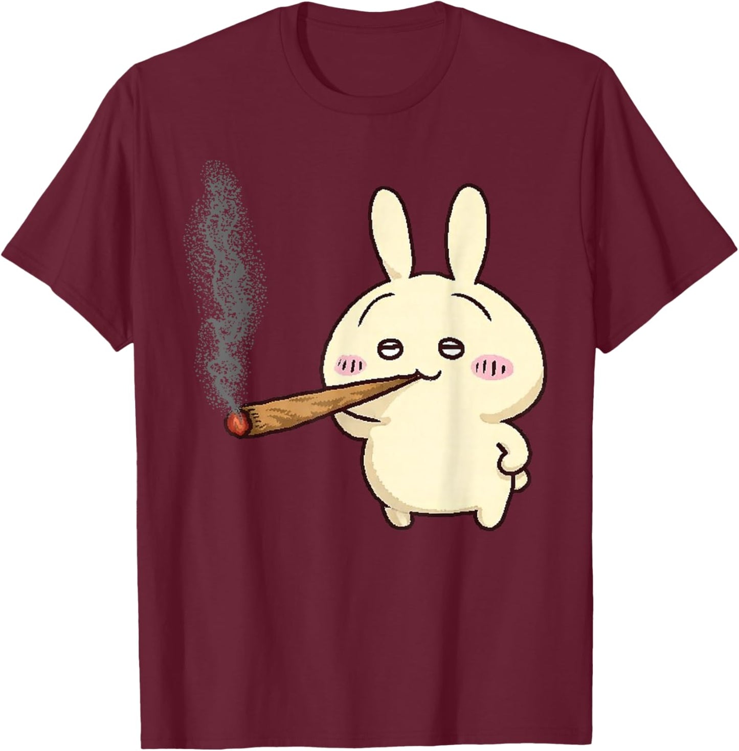 Funny Usagi Smoking Meme Women T-Shirt - T-Shirt | Maroon