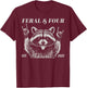 Feral and Four Raccoon Funny 4th Birthday Girls Boys Kids T-Shirt - T-Shirt | Maroon