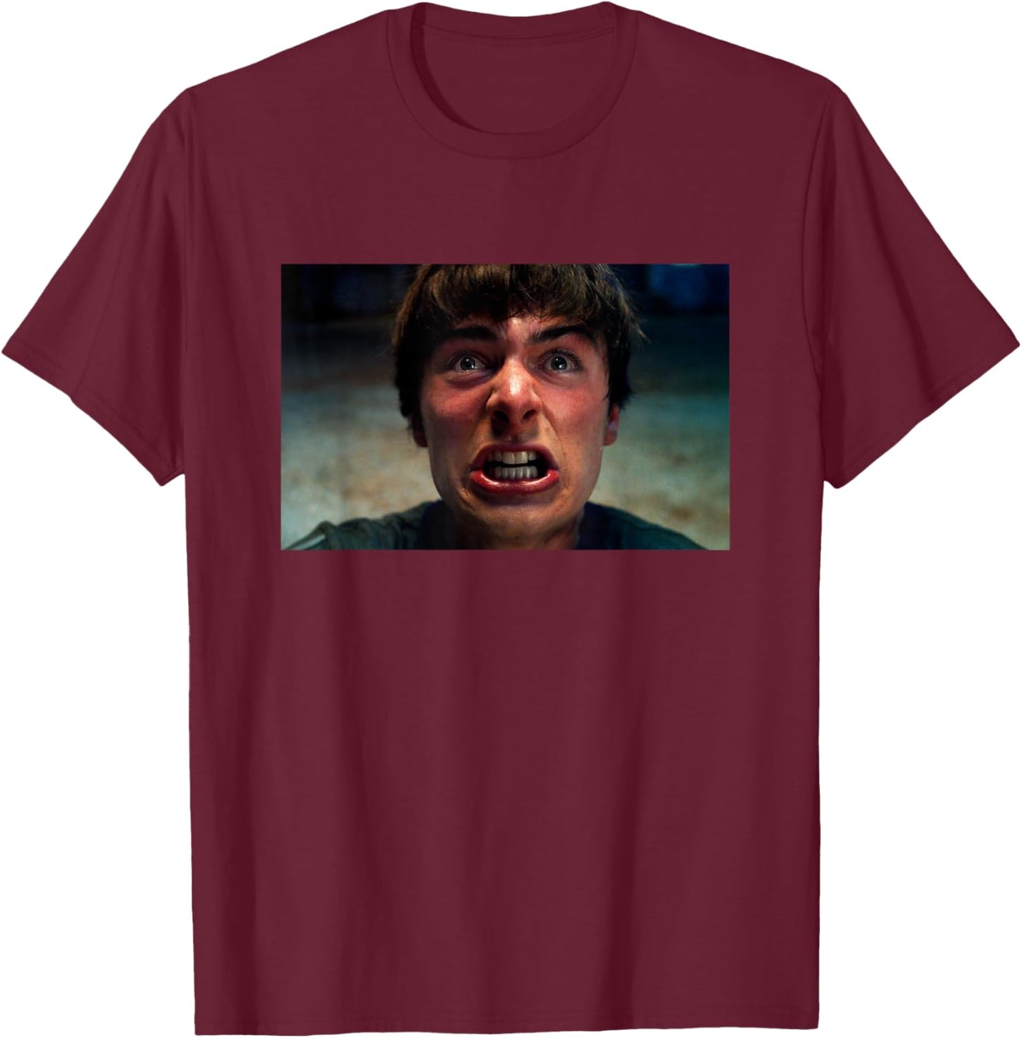 Stranger Things Season 5 Will Byers Angry Scene from Show T-Shirt - T-Shirt | Maroon