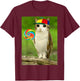 Meowl Cat Owl with Lollipop Funny Cursed Internet Cat Lover T-Shirt - T-Shirt | Maroon