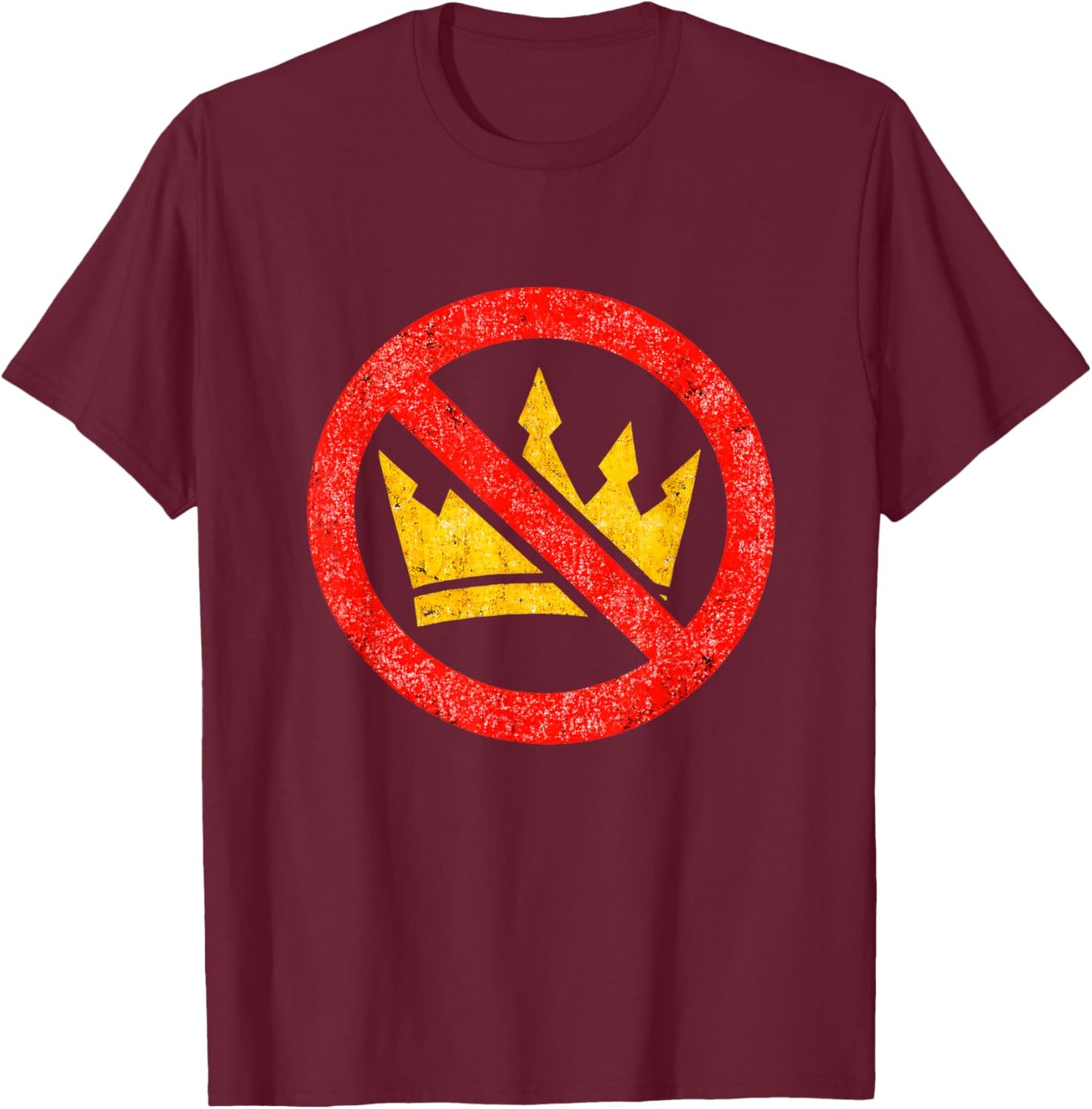 Vintage No Kings in America Protest Democraty March 28 2026 T-Shirt - T-Shirt | Maroon