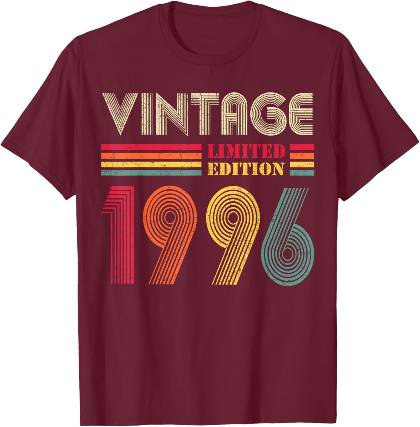 Vintage 1996 30th Birthday Gift Men Women 30 Years Old T-Shirt - T-Shirt | Maroon