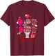 Optometrist Tools Hearts Flowers Valentine's Day Joke Single T-Shirt - T-Shirt | Maroon